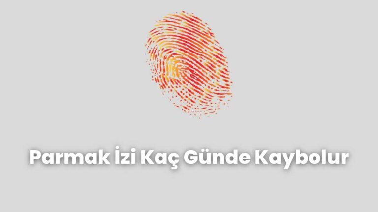 Yetişkinlerin Parmak İzi Kaç Günde Kaybolur